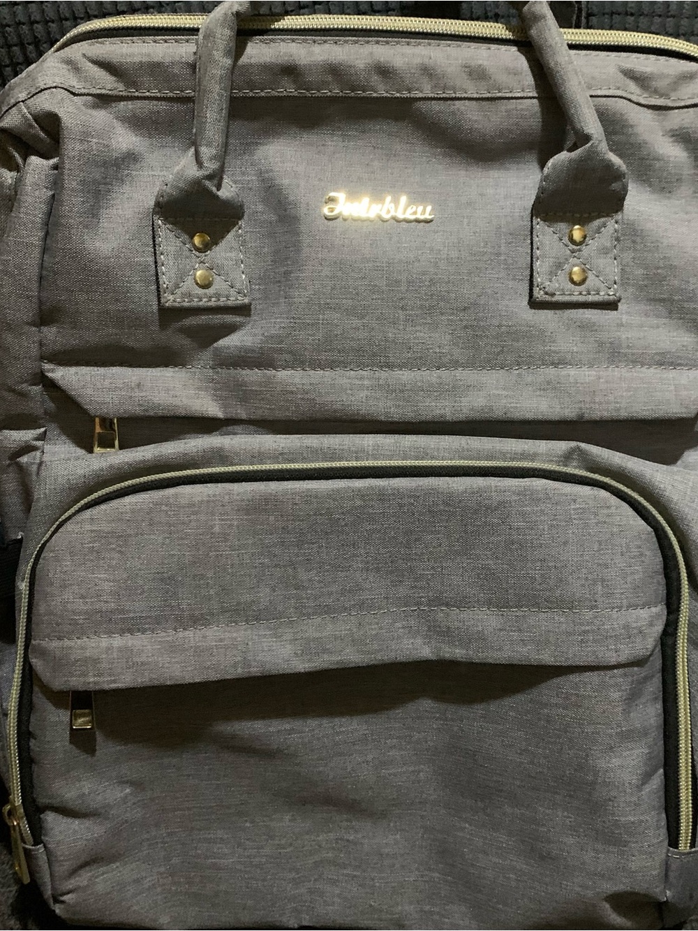 Gray Intrbleu Laptop Backpack For Women